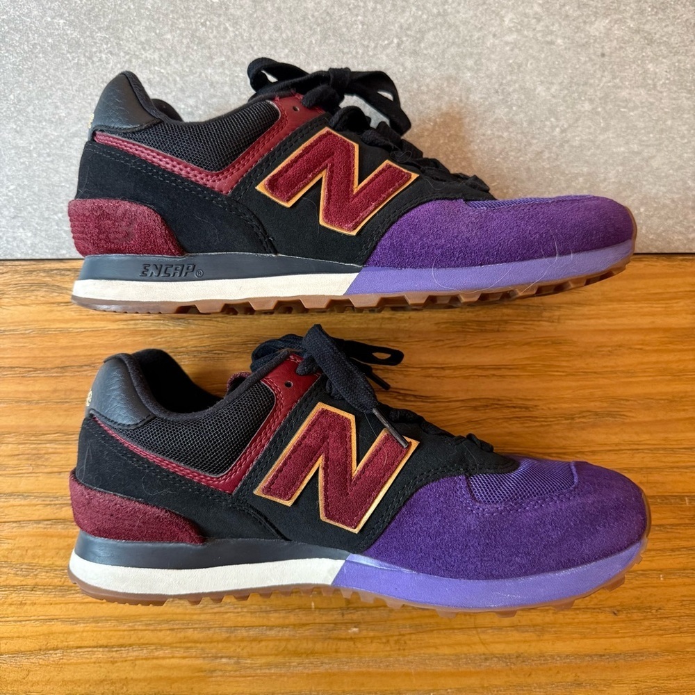 New Balance 574 My Story Matters Black History Month Sneaker Black Purple Size 7 - Picture 5 of 16